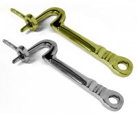 Brass 3 inch shutter hooks in polished brass and bright chrome