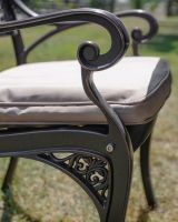 The "Arbor" 8-Seater Outdoor Dining Set - Antique Copper Cushion Close Up