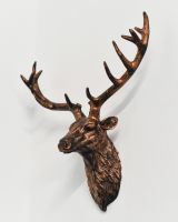 Side Of The Bronze & Copper Cast Aluminium Stag Wall Art