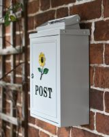 Side Of The White Oxford Sunflower Post Box