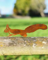 Squirrel Silhouette Fence Topper Designs - Set of Three side on Squirrel insitu Squirrel Silhouette Fence Topper Designs - Set of Three side on Squirrel insitu
