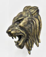 Side view of safari animal wall bust