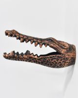 Side view of crocodile animal wall bust
