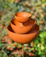 Side view of rustic finish rain catcher Side view of rustic finish rain catcher