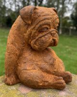 Side view of Rustic Cast Iron "Bentley" the Bulldog Sculpture Side view of Rustic Cast Iron "Bentley" the Bulldog Sculpture