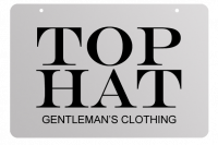 "Marton Hall" Hanging Shop Sign with Chrome Door Number "Marton Hall" Hanging Shop Sign with Chrome Door Number