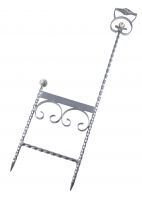 Silver Boot Scraper with Hand Painted ceramic ball