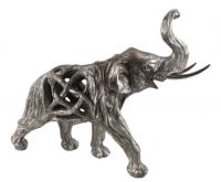 Silver Effect Hollow Elephant Interior Ornament Silver Effect Hollow Elephant Interior Ornament