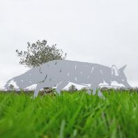 Iron Silhouette Fox in Silver Iron Silhouette Fox in Silver