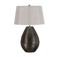 Black and Silver Textured Table Lamp 