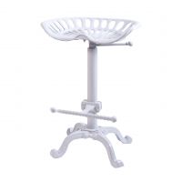 Iron tractor Seat Finished In Silver Iron tractor Seat Finished In Silver