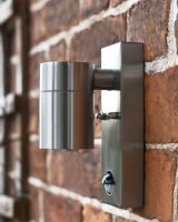 Contemporary Stainless Steel Outdoor Wall Light In Situ 
