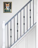Simple Basket and Plain Stair Spindles on Stairs
