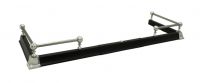 Simplistic Black & Bright Chrome Ball Rail Hearth Fender Simplistic Black & Bright Chrome Ball Rail Hearth Fender