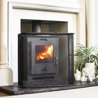 Simplistic Enclosed "Inclusum" Fire Guard In A Fireplace Setting