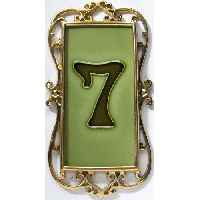 Single Ornate Number Tile & Frame