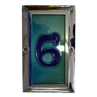 Single Brass Plain Number Tile Frame