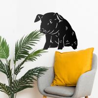 Sitting Piglet Wall Art in Full 