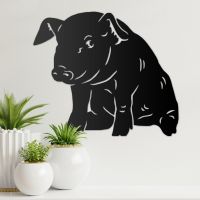 Sitting Piglet Wall Art 