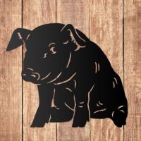Sitting Piglet Wall Art 