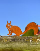 Squirrel Silhouette Fence Topper Designs - Set of Three sitting Squirrel to scale Squirrel Silhouette Fence Topper Designs - Set of Three sitting Squirrel to scale