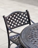 Close Up of the Lattice Detailing on the Chair Backrest