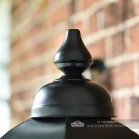 Six Sided Victorian Black Wall Light Decorative Finial Six Sided Victorian Black Wall Light Decorative Finial