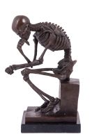 Pensive Skeleton Ornament 