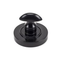Sleek Black Round Thumbturn Set with Plain Cover Sleek Black Round Thumbturn Set with Plain Cover