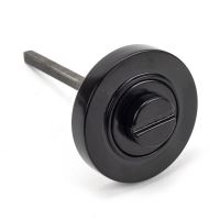 Sleek Black Round Thumbturn Set with Plain Cover Spindle Sleek Black Round Thumbturn Set with Plain Cover Spindle