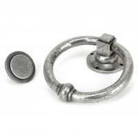 Slim Antique Pewter Ring Door Knocker