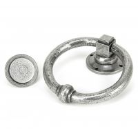 Slim Antique Pewter Ring Door Knocker