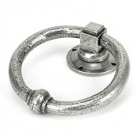 Slim Antique Pewter Ring Door Knocker