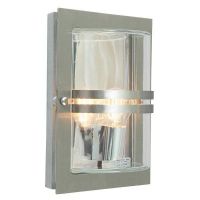 Slim Stainless Steel "Ettington" Clear Outdoor Wall Light Slim Stainless Steel "Ettington" Clear Outdoor Wall Light