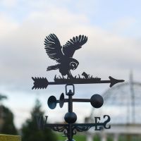 Close-Up of Barn Owl Topper on Slim Weathervane