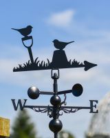 Close-Up of Topper Showing a Pair of Gardening Birds Close-Up of Topper Showing a Pair of Gardening Birds