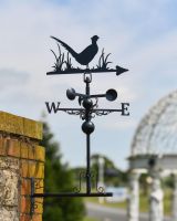 Slim Steel Pheasant Weathervane with Horizontal Mounting Bracket