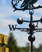 Close-up of Directional Arms for Slim Steel Wise Owl Weathervane