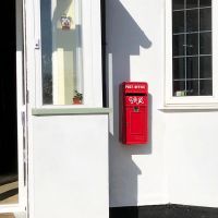 King George Red Post Box on Wall - Customer Photograph  King George Red Post Box on Wall - Customer Photograph