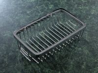 Small Chrome Oblong Soap Basket