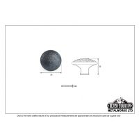 Small Black Beaten Iron Cupboard Knob Dimensions Small Black Beaten Iron Cupboard Knob Dimensions