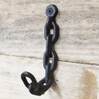 Small Black Iron Chain Link Coat Hook