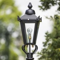Small Black Victorian Lamp Post Top