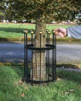 Scale image of Small Black and Gold Finish Tree Guard Scale image of Small Black and Gold Finish Tree Guard