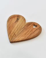 Wooden Heart Shaped Serving Platter - 25cm