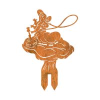 Smoking Caterpillar Silhouette in a Rustic Finish