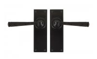 "Thornton" Smooth Black Iron Contemporary Door Handles "Thornton" Smooth Black Iron Contemporary Door Handles