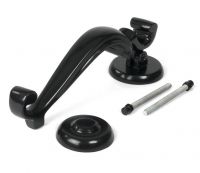 Set for Smooth Black Steel Doctor"s Style Door Knocker - 196mm x 69mm