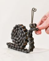 Scale image of recycled metal art sculpture