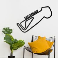 Snetterton Race Track Wall Art on the Wall Next to Plants Snetterton Race Track Wall Art on the Wall Next to Plants